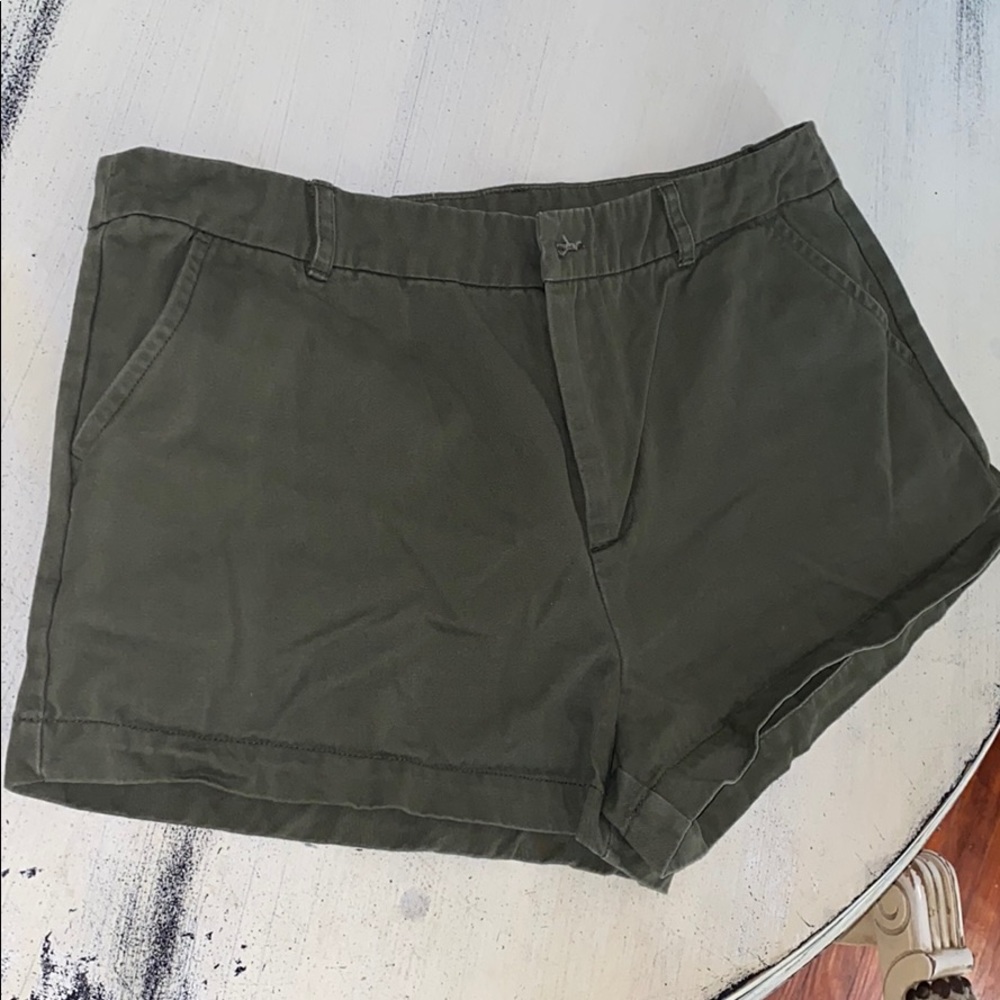 Olive green shorts